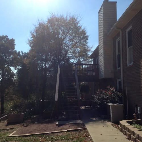 Back of house before deck and fireplace add on