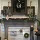 Festive holiday fireplace decorations with wreaths, candles, and Christmas-themed accents creates a cozy, inviting Christmas home interior. Perfect for holiday decor and home improvement ideas.