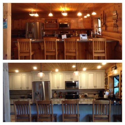 Kitchen before and after