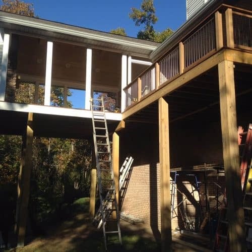 Progress to porch and fireplace