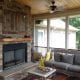 Back of house after deck and fireplace add on